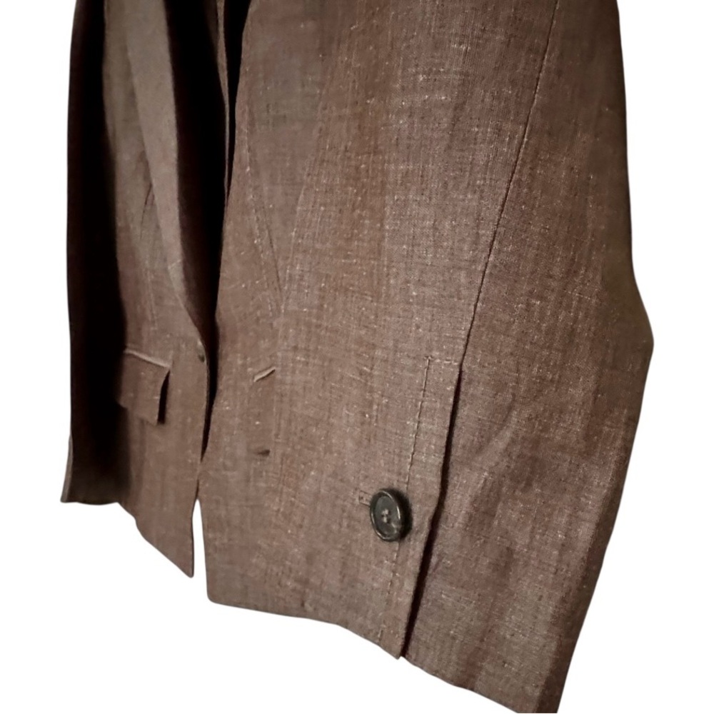Loft Single-Button Blazer in Classic Chic Neutral Warm Brown Size 10 - Picture 3 of 15